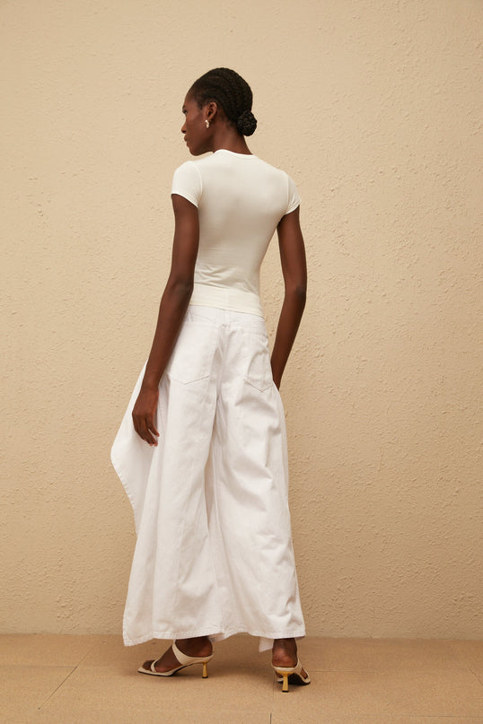 Selma White Star Pattern Tshirt