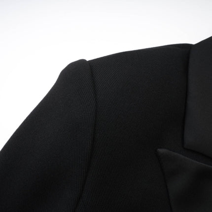 Serenity Black Wool Blend Double-Breasted Coat
