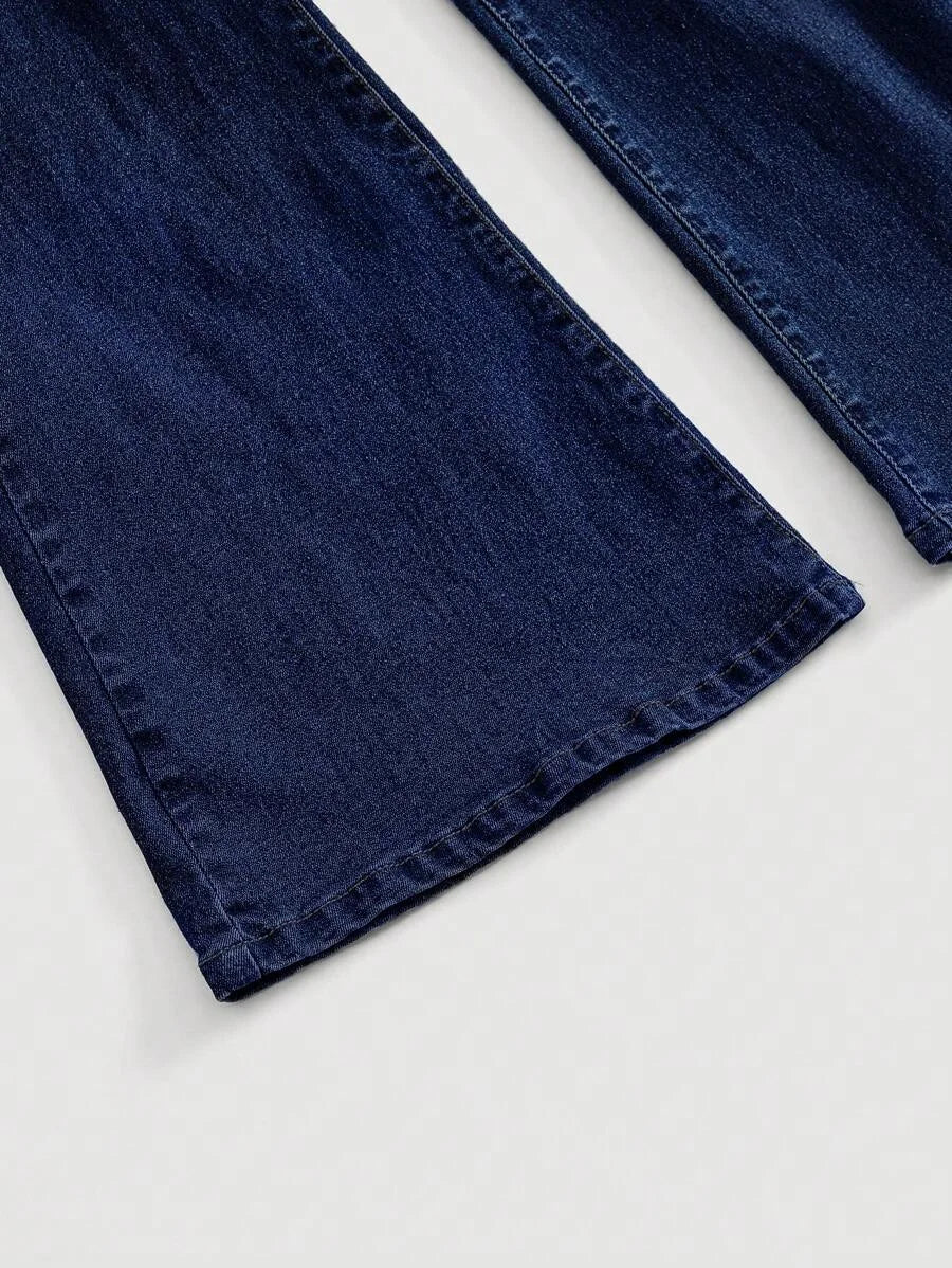 Sexy Stretchy Womens Denim Sleeveless Jumpsuit Blue