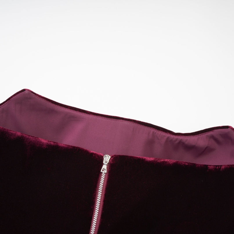 Shayla Purple Velvet Off-the-Shoulder Dress