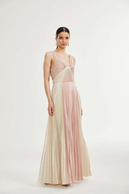 Shiema highshine pleated dress