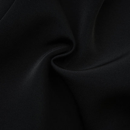Silvana Black Velvet Jacket with V-Neck Design and Buttoned Cuffs