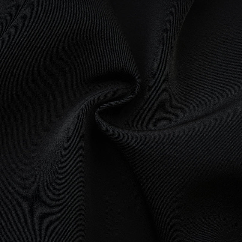 Silvana Black Velvet Jacket with V-Neck Design and Buttoned Cuffs