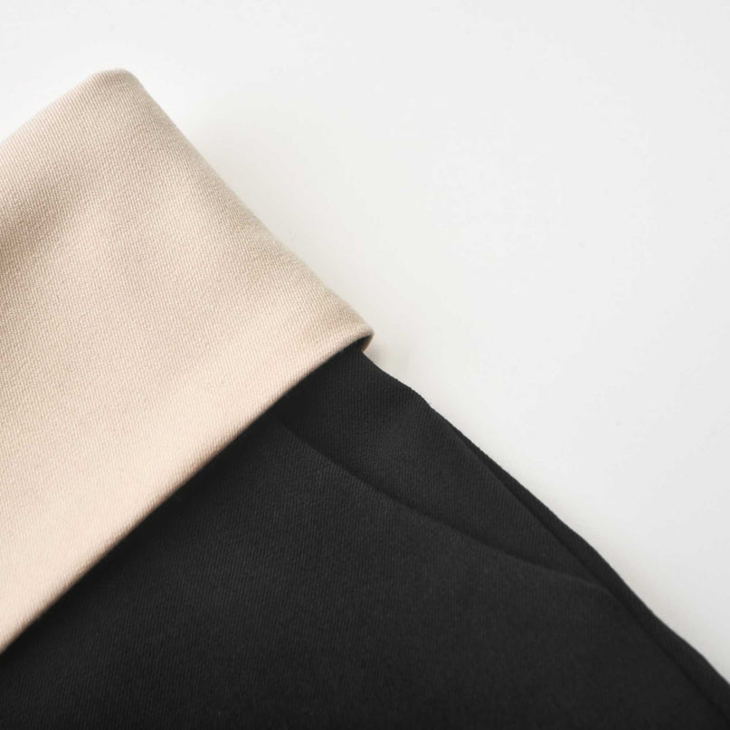 Silvestra Bustier Top & Panelled Trousers Set in Neutrals & Black