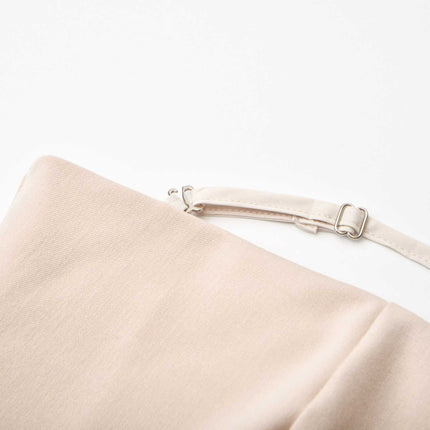 Silvestra Neutrals & Black Bustier Top Panelled Trousers Set 100% Polyester