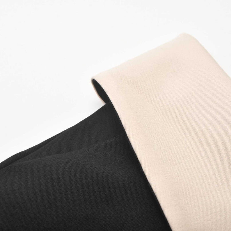 Silvestra Neutrals & Black Bustier Top Panelled Trousers Set 100% Polyester