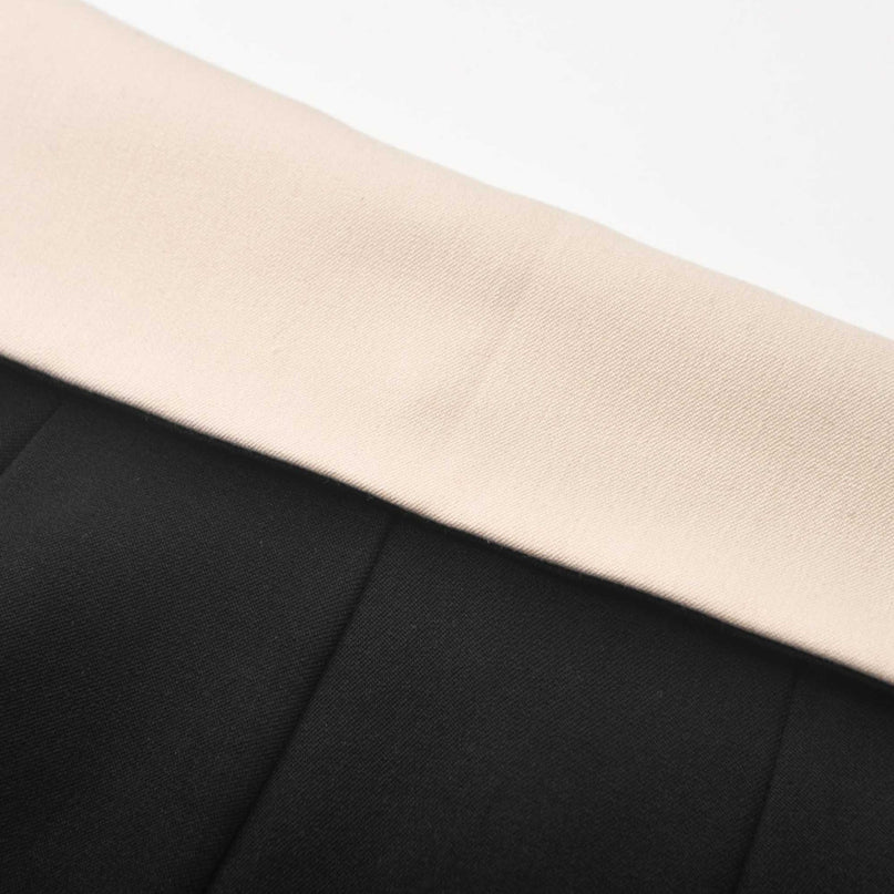 Silvestra Neutrals & Black Bustier Top Panelled Trousers Set 100% Polyester