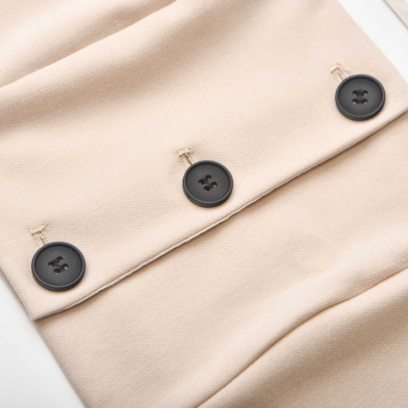 Silvestra Neutrals & Black Bustier Top Panelled Trousers Set 100 Polyester