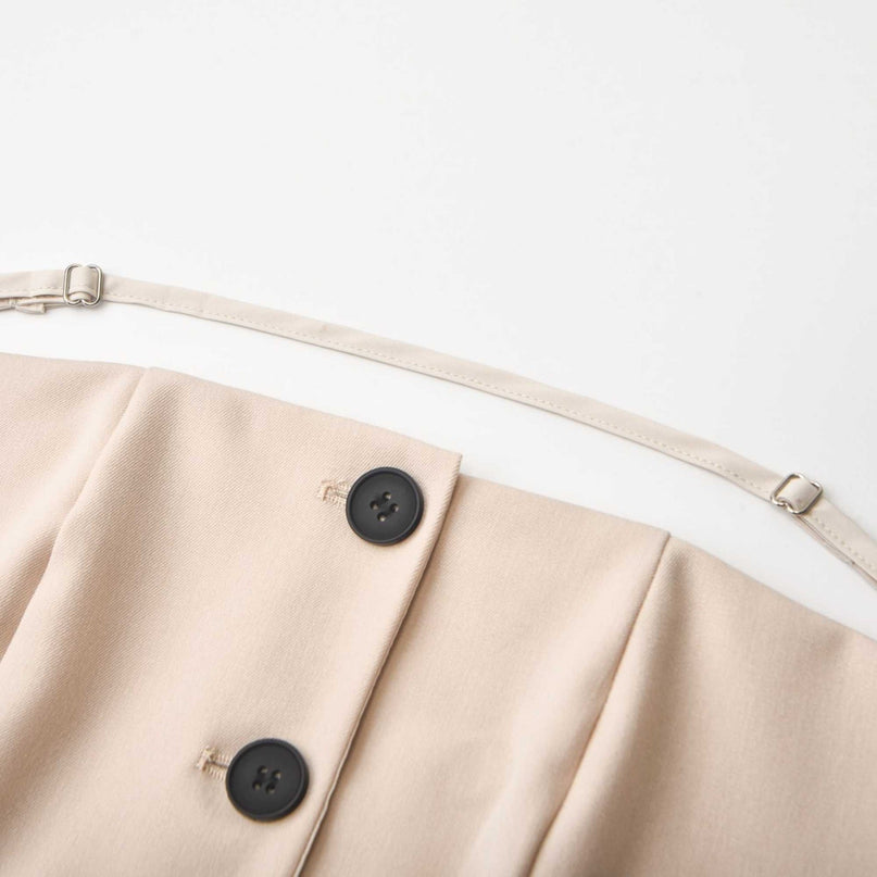 Silvestra Neutrals & Black Bustier Top & Panelled Trousers Set 100% Polyester