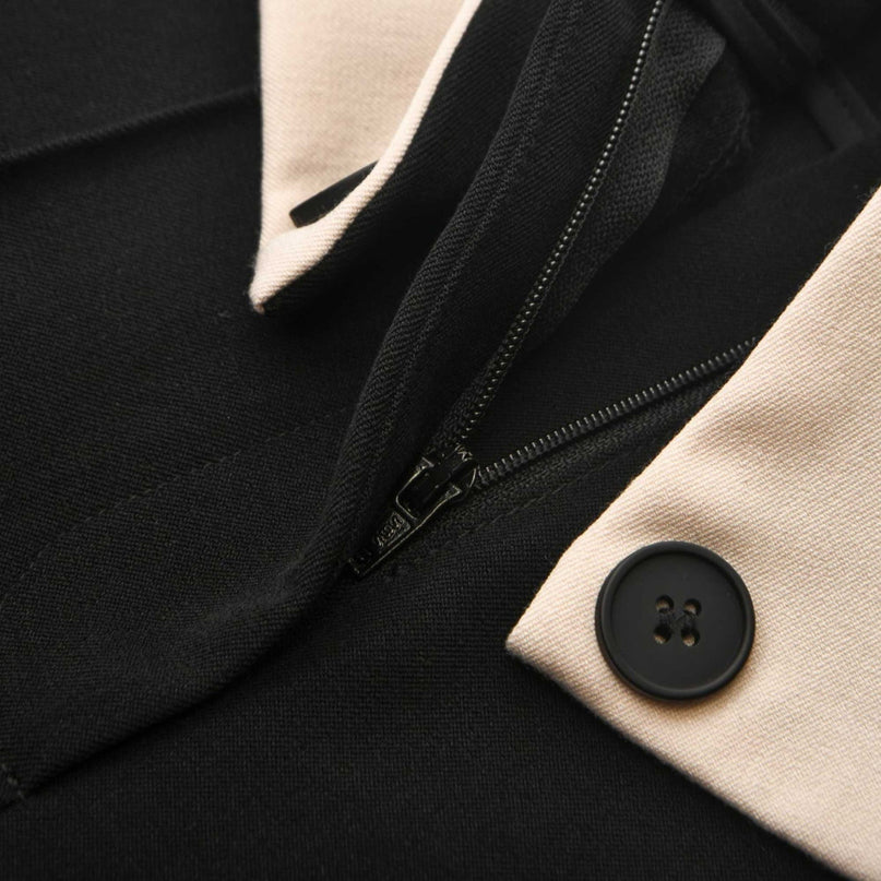 Silvestra Neutrals & Black Bustier Top Panelled Trousers Set 100 Polyester