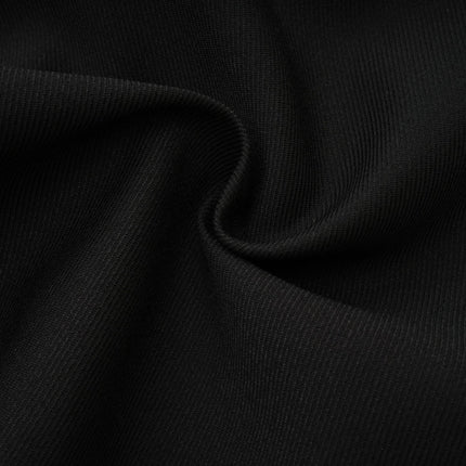 Simona Black Off-Shoulder Bowknot Mini Dress Pleated Design Rear Zip Fastening 88% Polyester 12% Spandex