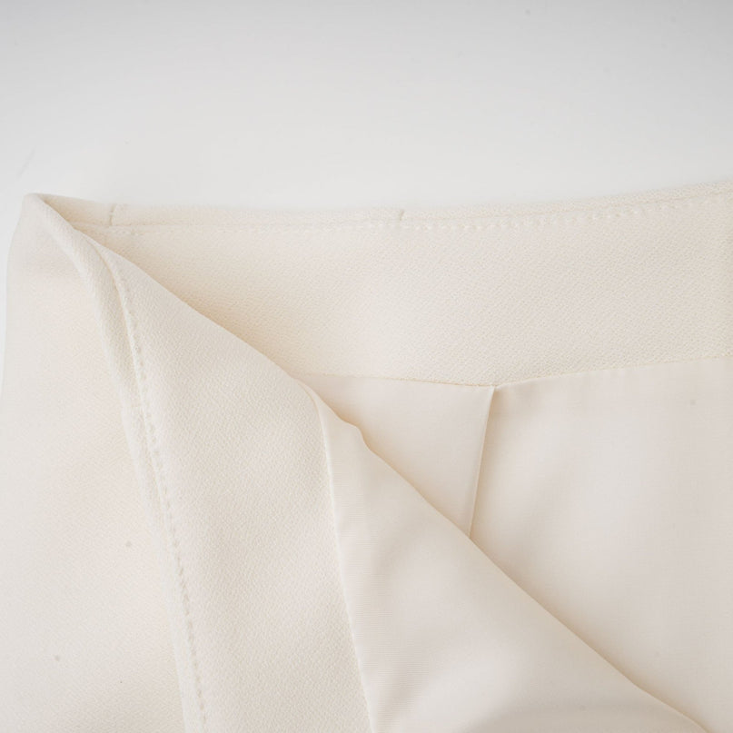 Simonetta White Blazer and Skirt Feather Hem Ensemble