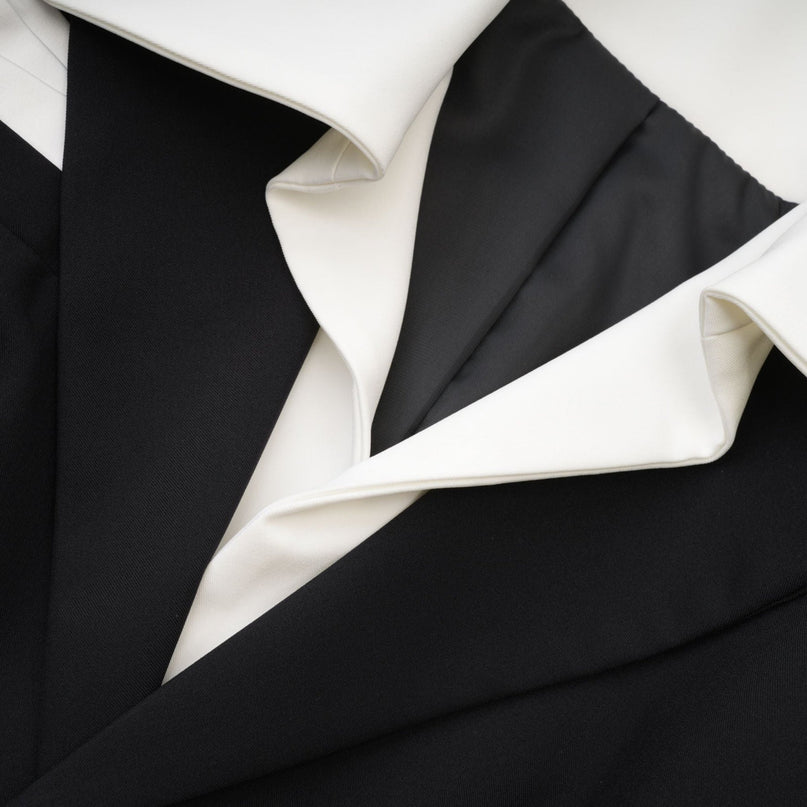 Skye Black White Jacket Pleated Skirt Set