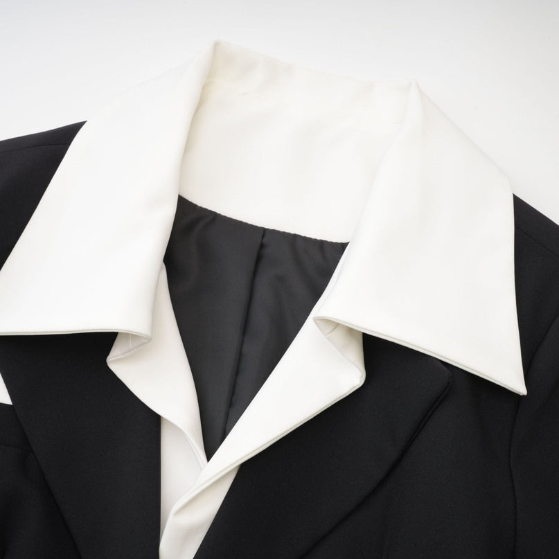 Skye Black White Skirt Jacket Pleated Skirt Set