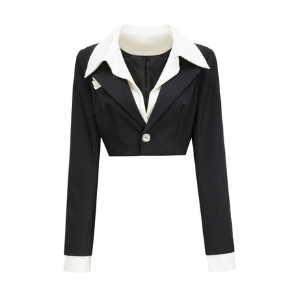 Skye Black White Skirt Jacket Pleated Skirt Set