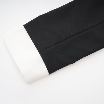 Skye Black White Skirt Jacket Pleated Skirt Set 100 Percent Polyester