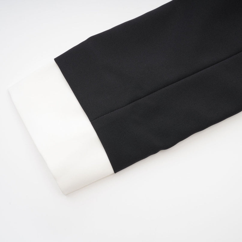 Skye Black White Skirt Jacket Pleated Skirt Set 100 Percent Polyester