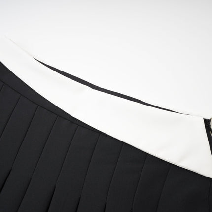 Skye Black White Skirt Jacket Pleated Skirt Set
