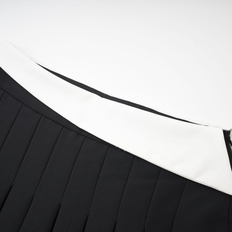 Skye Black White Skirt Jacket Pleated Skirt Set