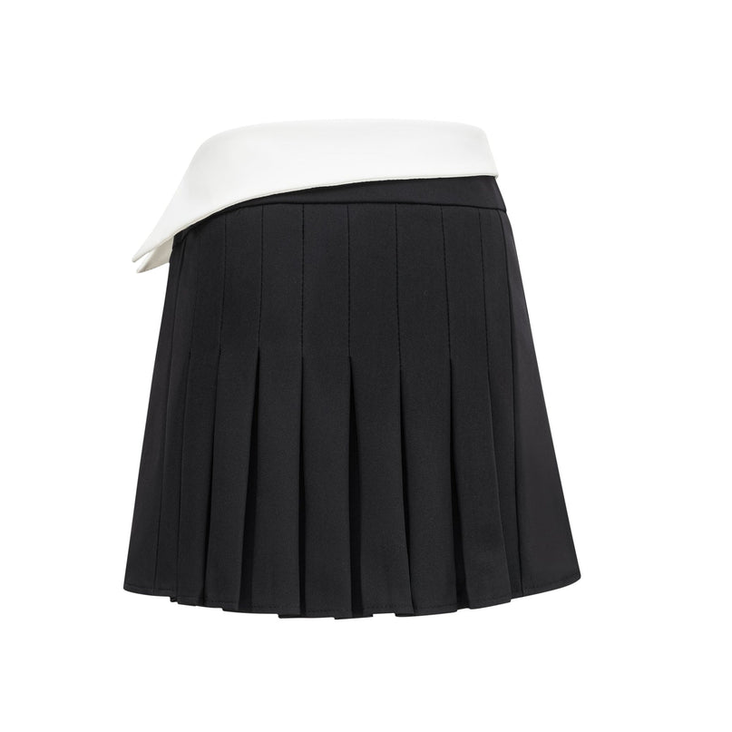 Skye Black White Skirt Jacket Pleated Skirt Set
