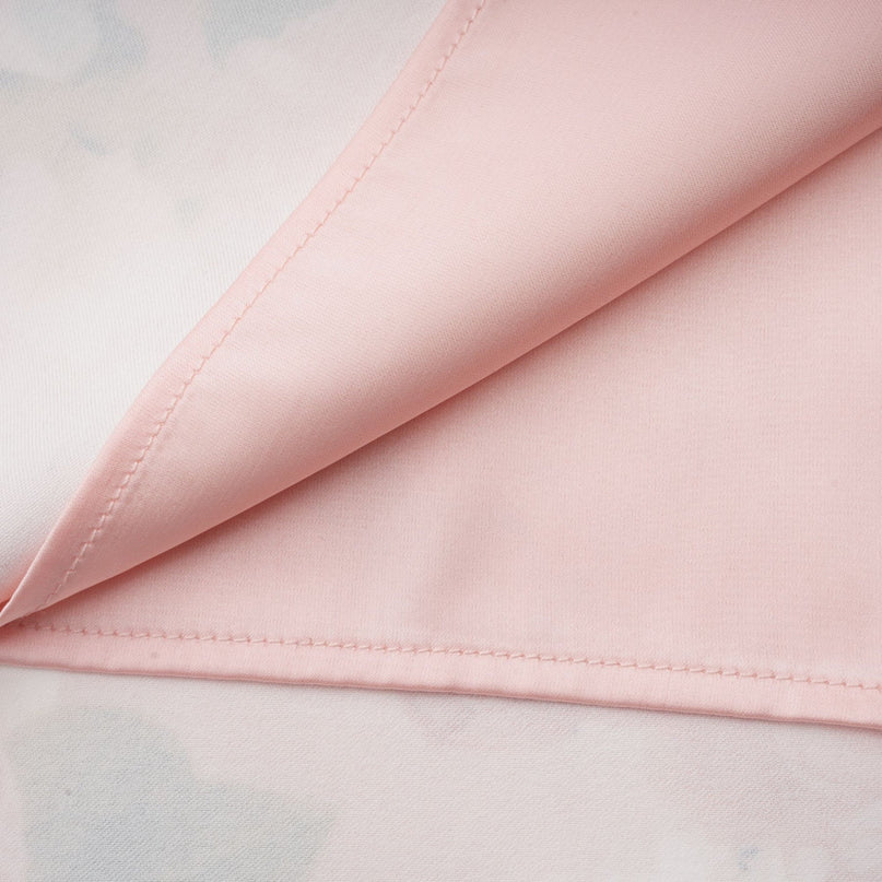 Skye Pink Satin Floral Bustier Maxi Dress with Rear Slit