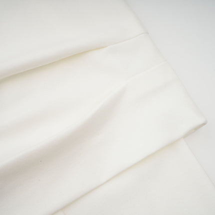 Skye White Cropped Top with Cowl Neck and Ruched Detailing