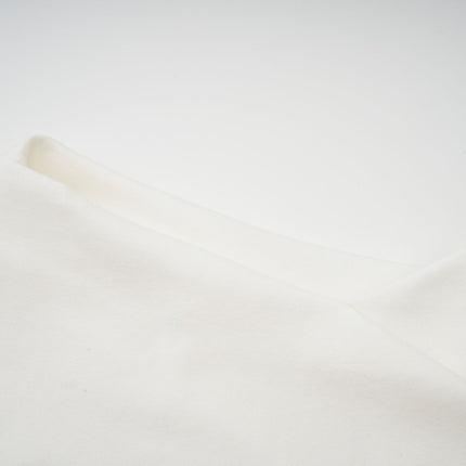 Skye White Cropped Top Long Sleeve Cowl Neck Ruched Detailing