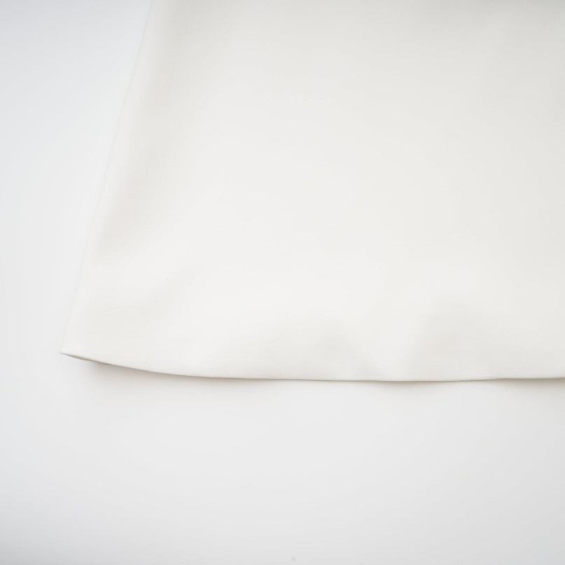 Skye White Off-Shoulder Midi Dress with Handmade Pearls and Crystals Embellishments