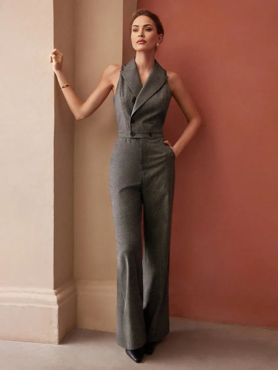 SLEEVELESS BLAZER JUMPSUIT