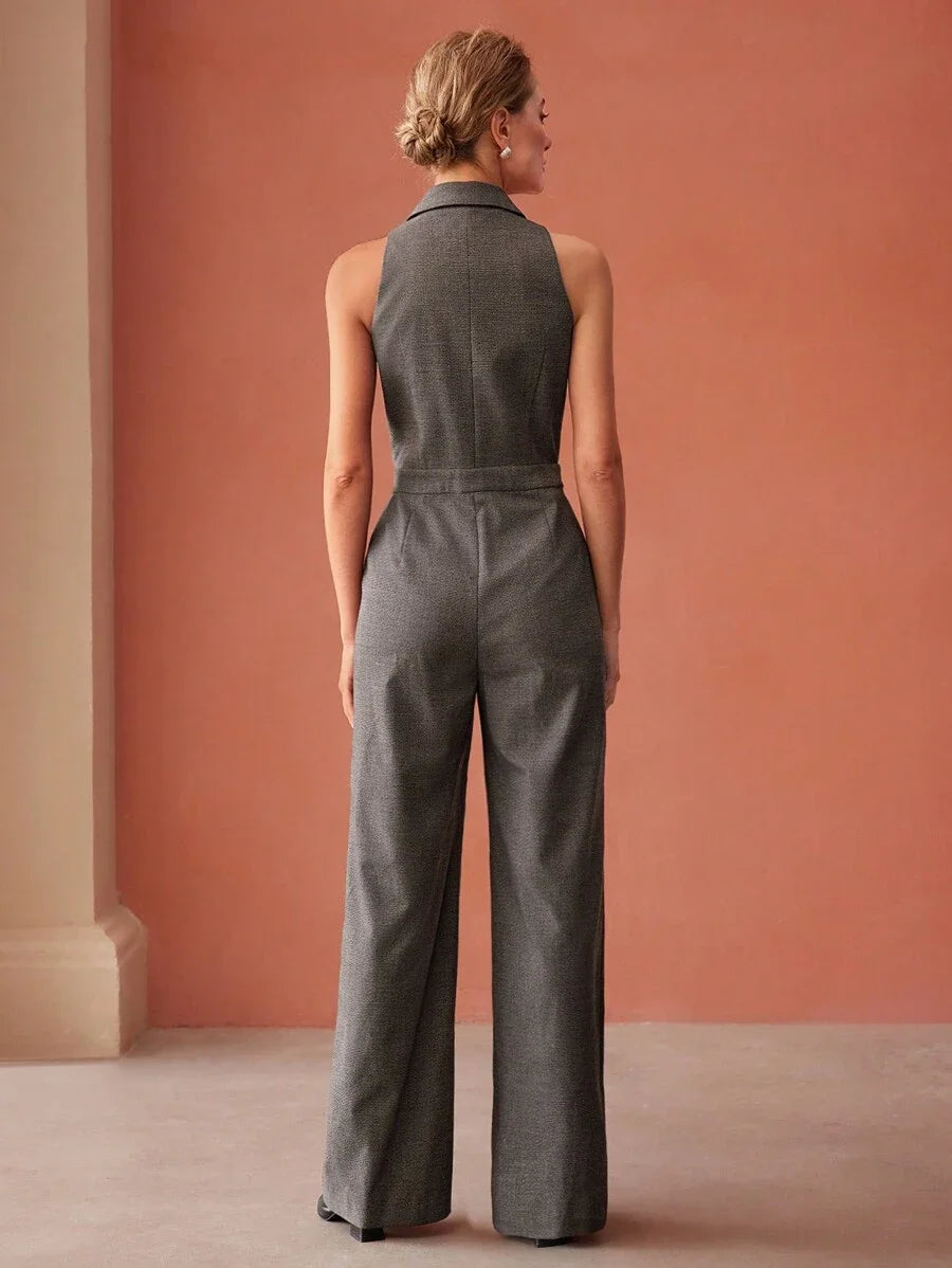 SLEEVELESS BLAZER JUMPSUIT