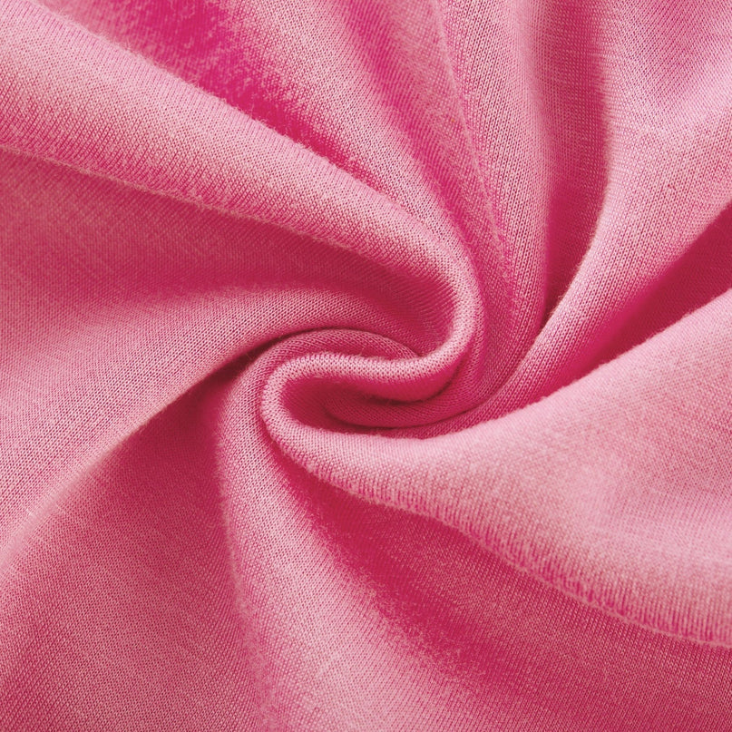 Sleeveless pink maxi dress with bow and artificial flower decoration named Magali