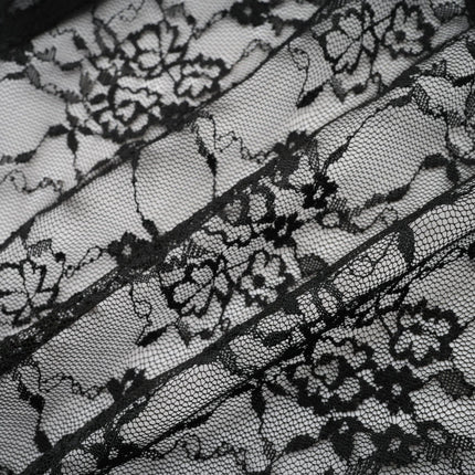 Sloan Black Floral Lace Vest and Dress Matching Set