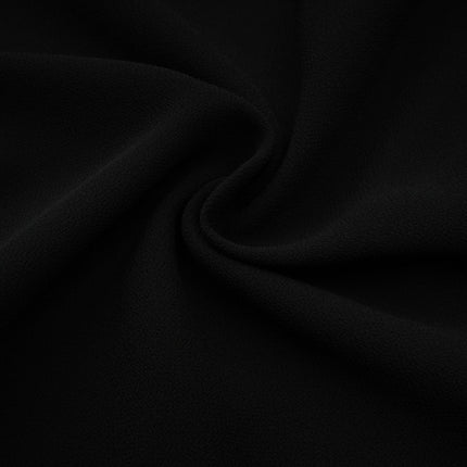 Sloan Black Pleated Midi Dress with Gold Buttons and Balloon Sleeves