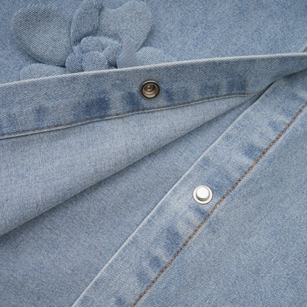 Sloan Blue Floral Applique Denim Shirt