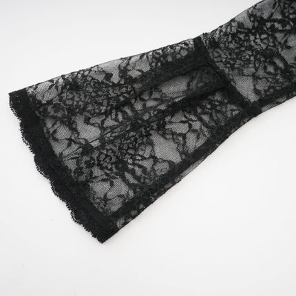 Sloan Black Floral Lace Vest and Duchess Satin Dress Matching Set