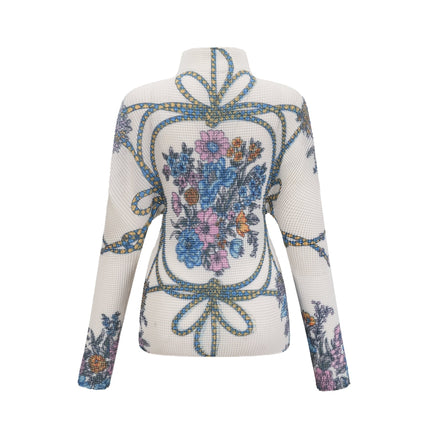 Sloan White & Multicolor Pattern Print Knit Skirt & Top Set