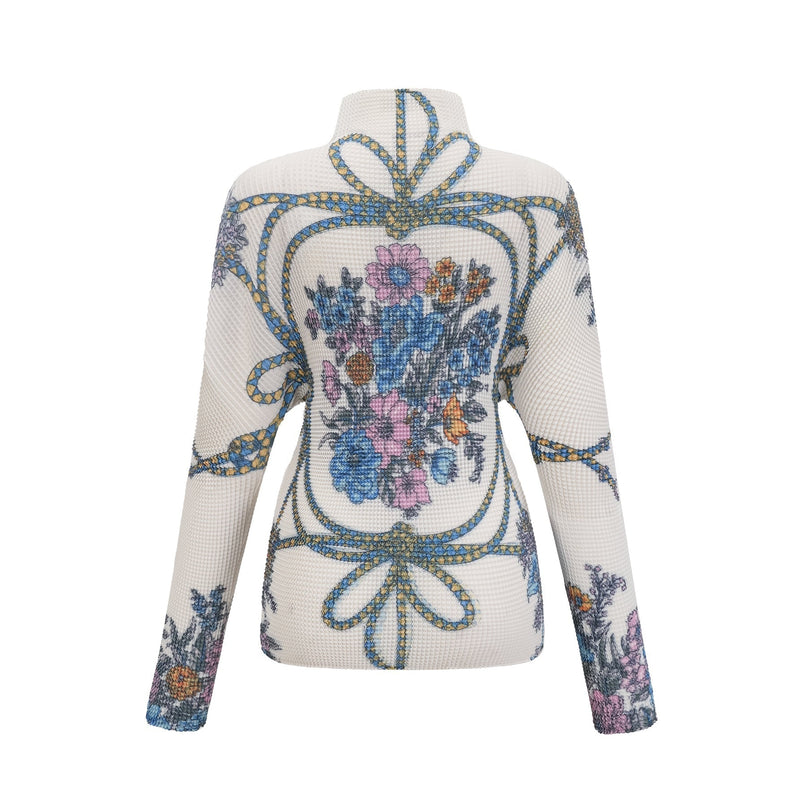 Sloan White & Multicolor Pattern Print Knit Skirt & Top Set