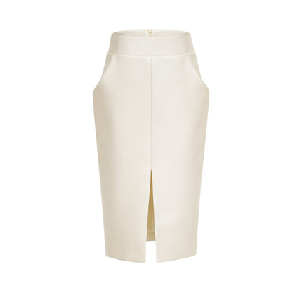 Sofia White Crystal Embellished Top and Skirt Set