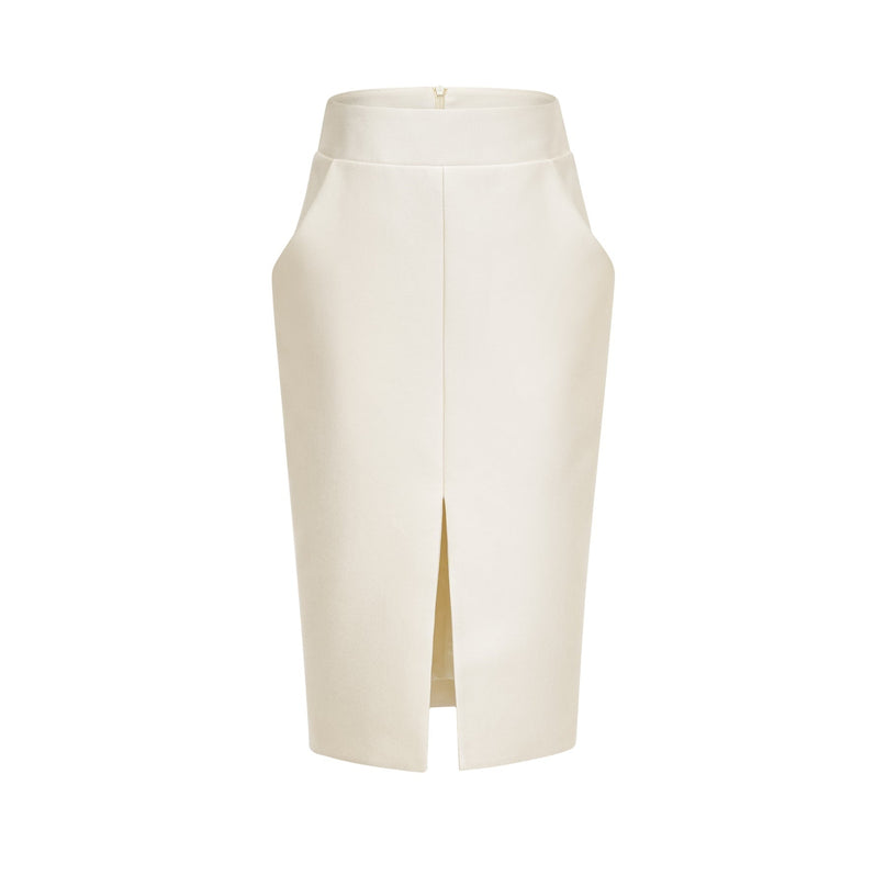 Sofia White Crystal Embellished Top and Skirt Set