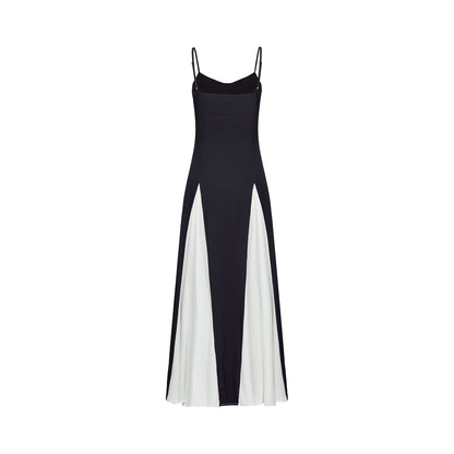 Sofie contrastcolor pleated maxi dress