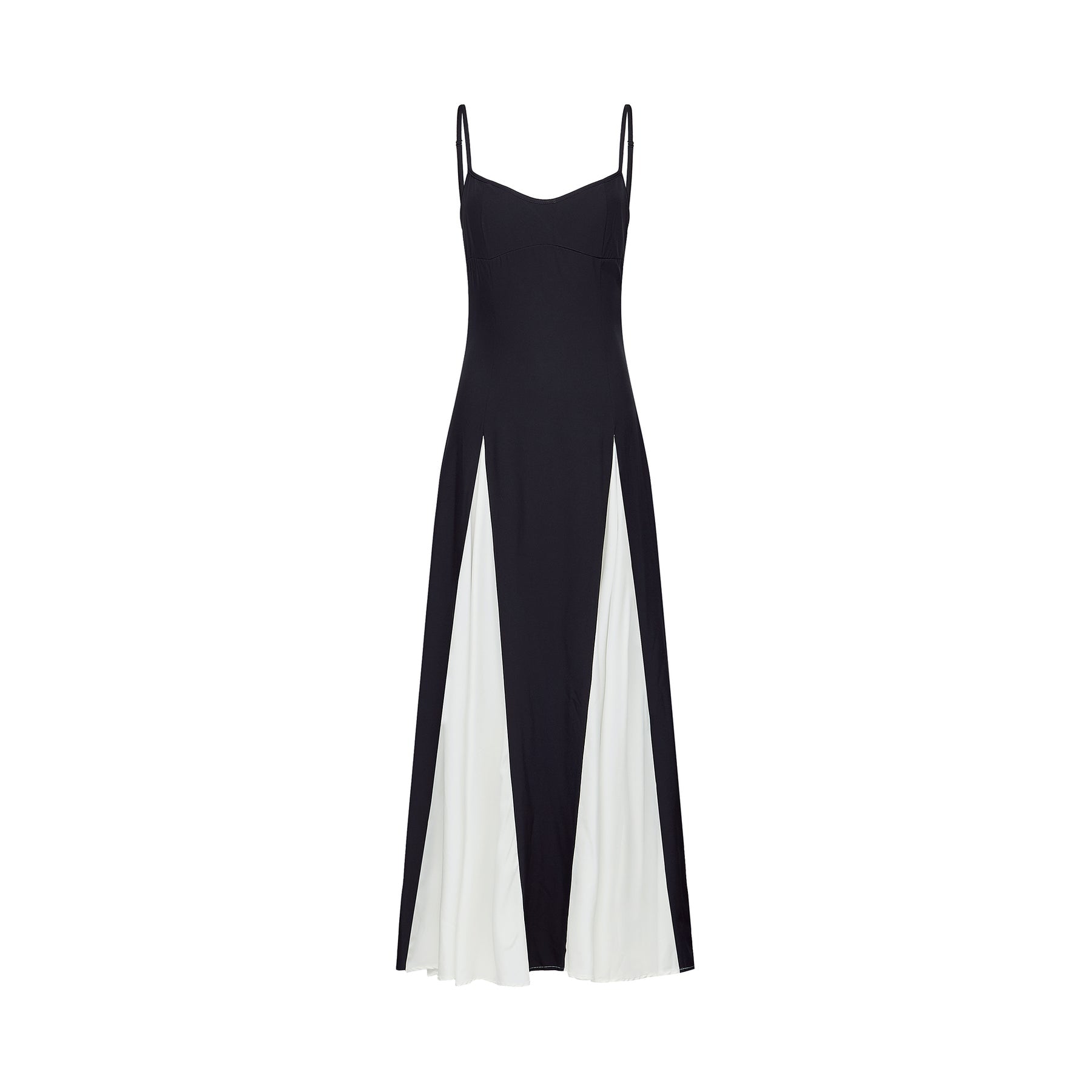 Sofie contrastcolor pleated maxi dress