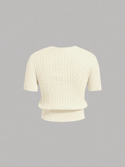 Soft Cable Knit Sweater For Women SpringSummer
