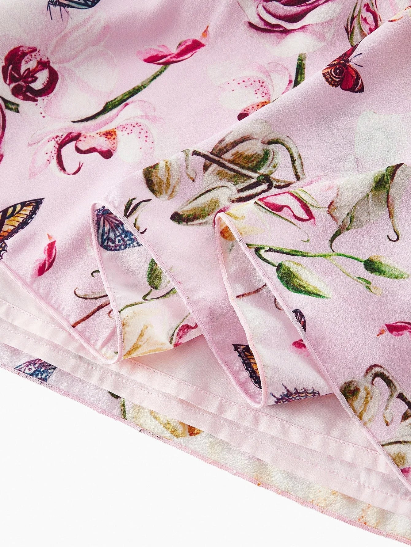 Soiréza ALLOVER FLORAL PRINT RUFFLED TRIM ROMANTIC DRESS