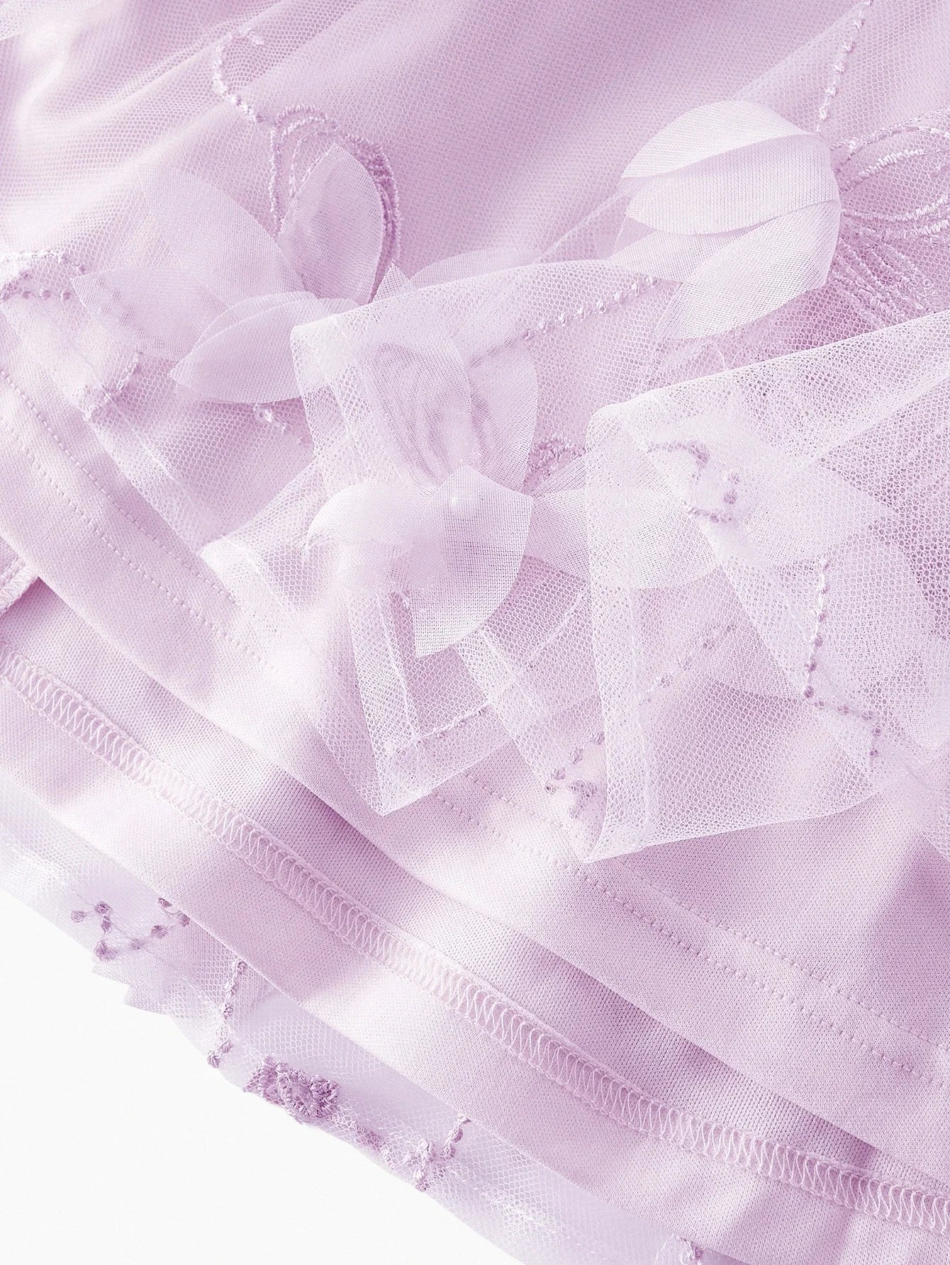 Soiréza APPLIQUES CONTRAST MESH MERMAID HEM COCKTAIL DRESS