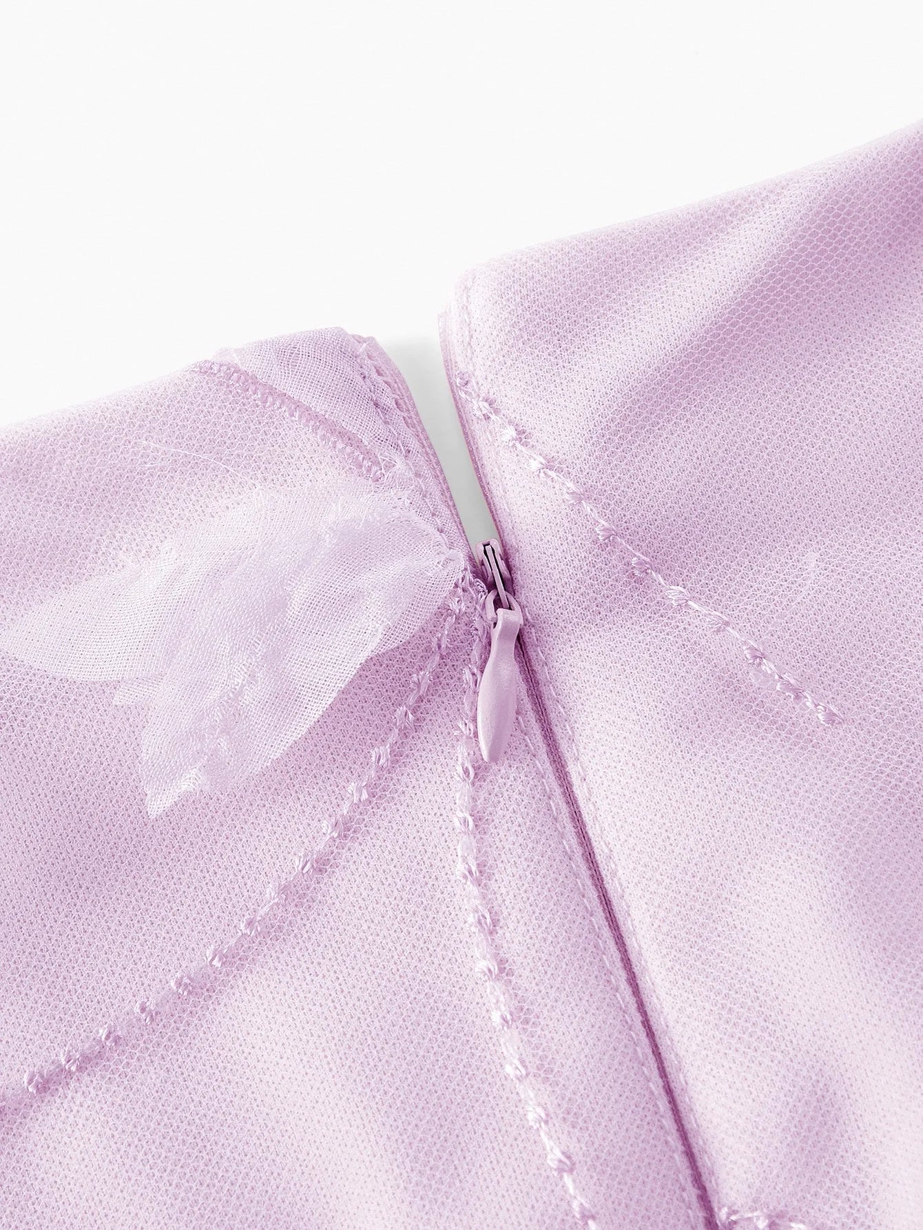 Soiréza APPLIQUES CONTRAST MESH MERMAID HEM COCKTAIL DRESS