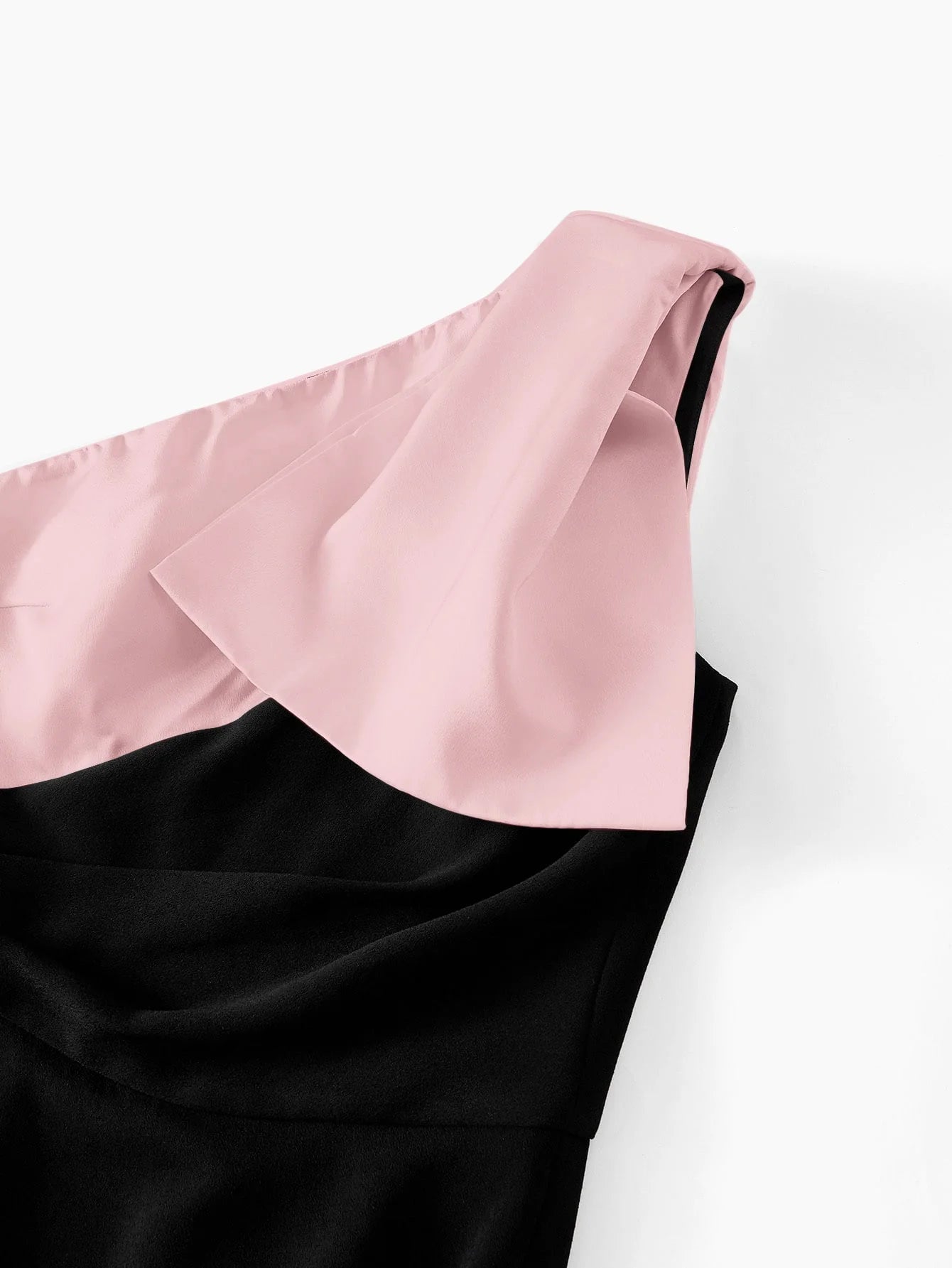 Soiréza ASYMMETRICAL NECK COLORBLOCK COCKTAIL DRESS