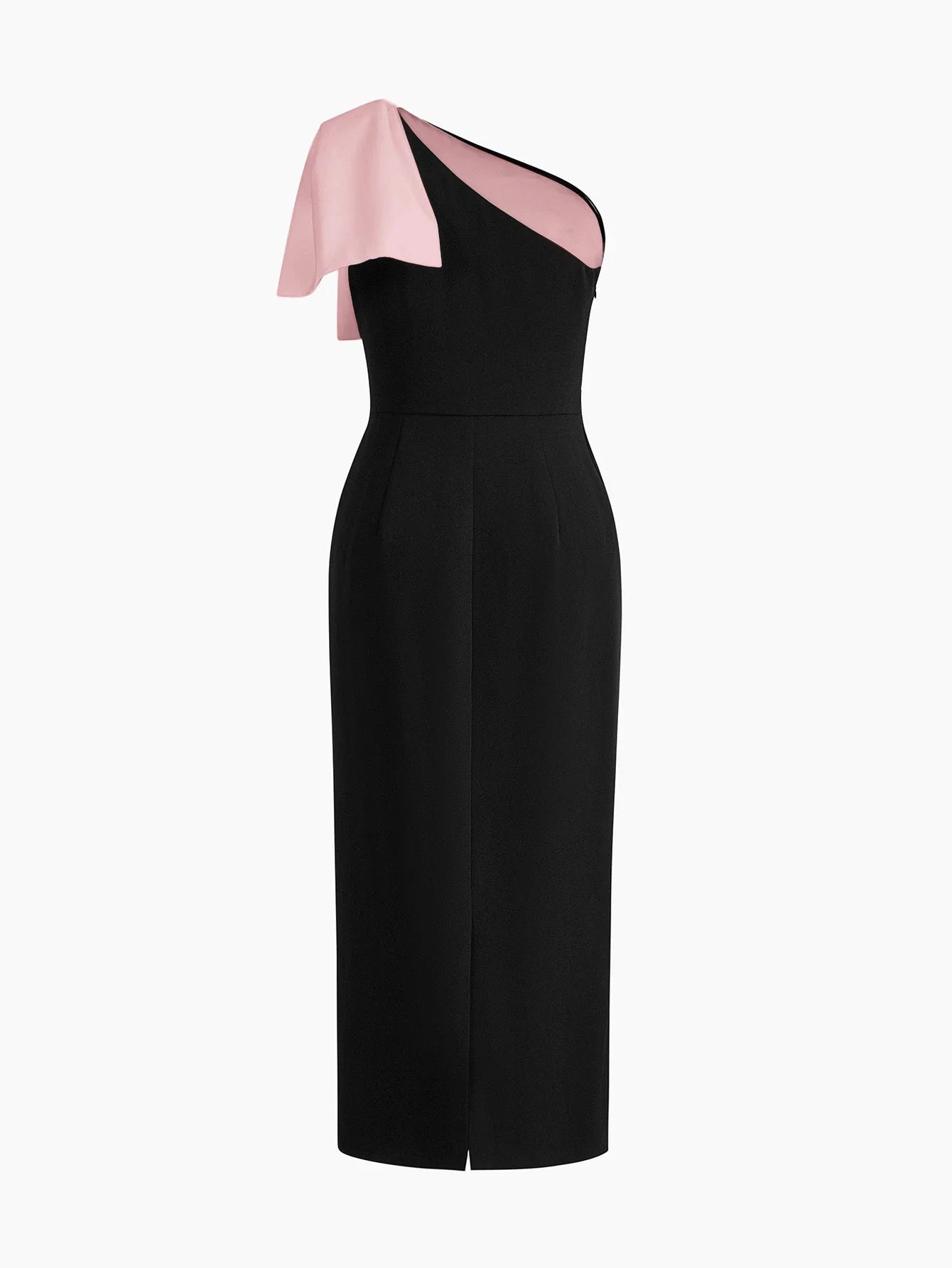 Soiréza ASYMMETRICAL NECK COLORBLOCK COCKTAIL DRESS
