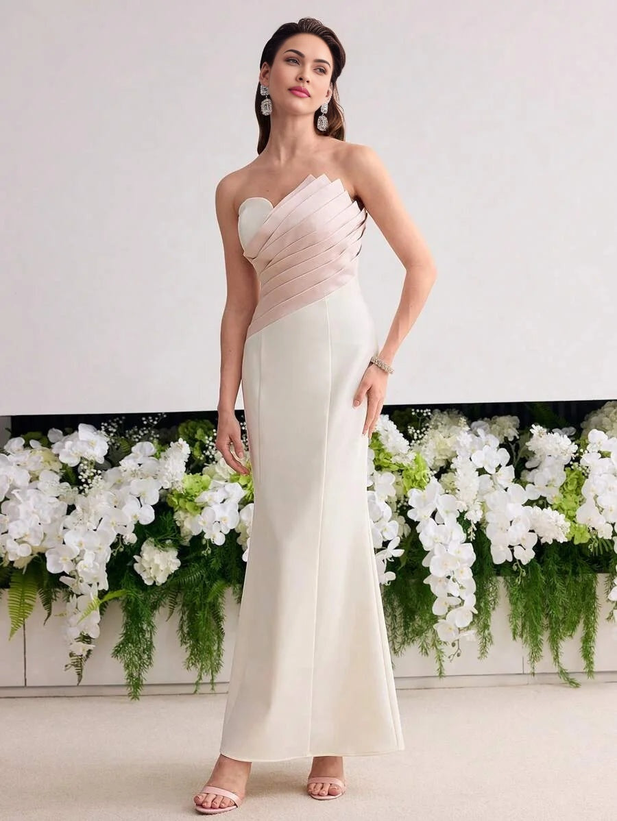 Soiréza COLORBLOCK BIAS CUT TUBE DRESS