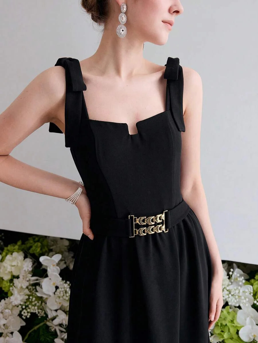 Soiréza COLORBLOCK RUFFLE HEM COCKTAIL DRESS