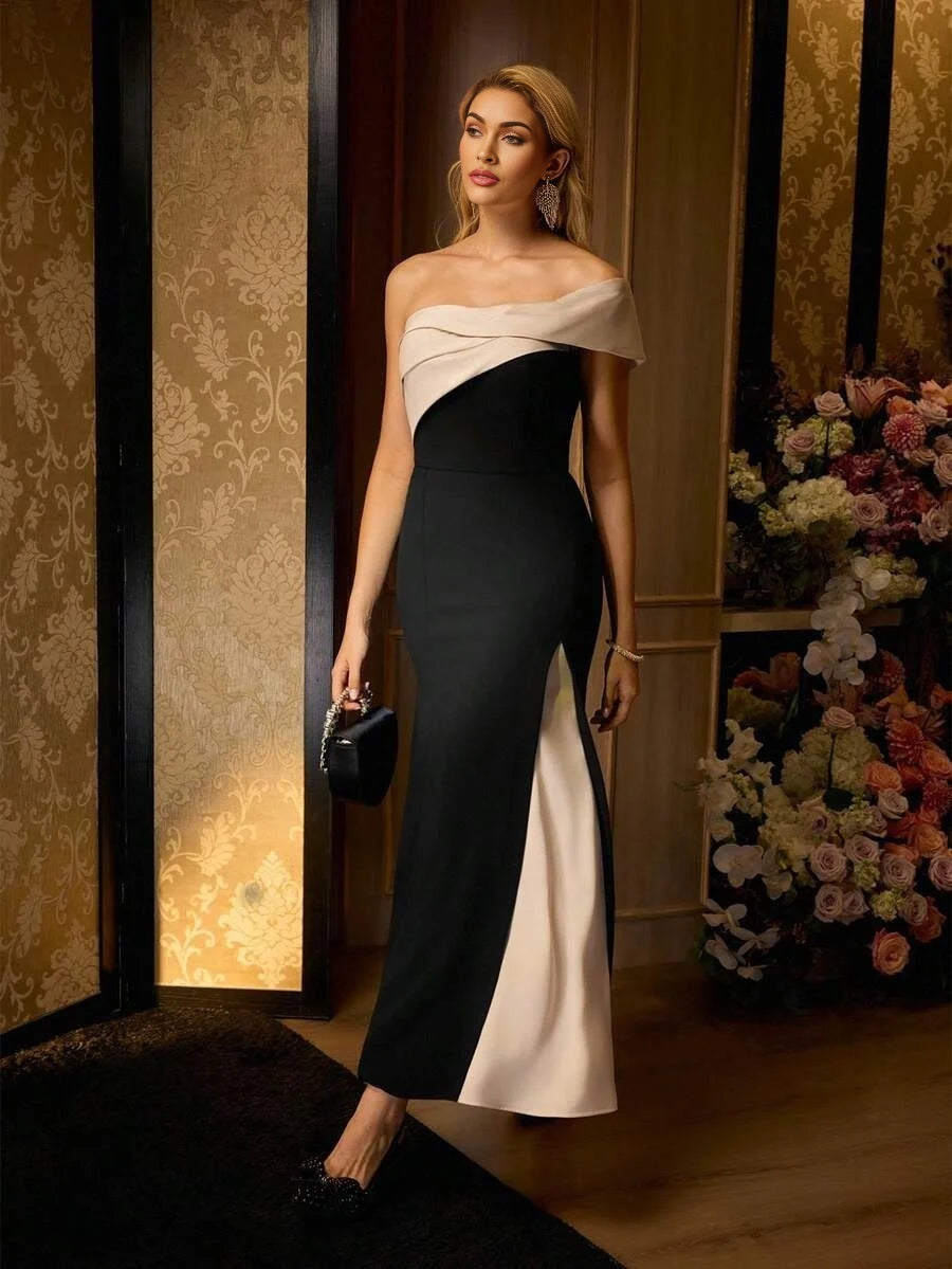 Soiréza COLORBLOCK TWIST COCKTAIL DRESS